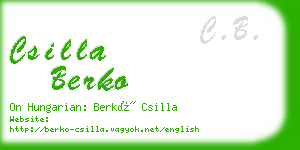 csilla berko business card